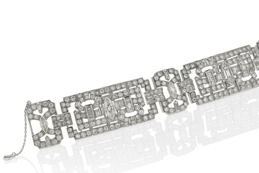 Art deco-style diamond bracelet.