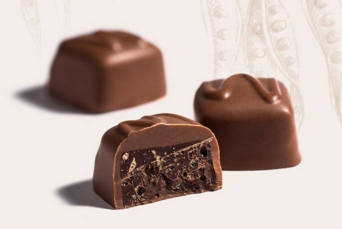 Three individual chocolates.