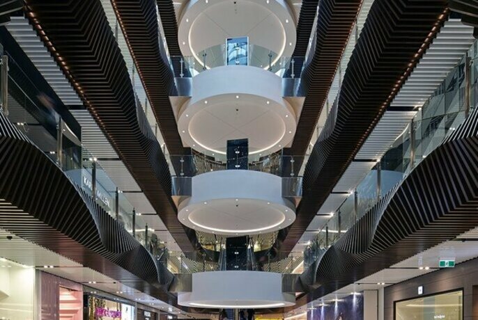 Ceiling details at Emporium Melbourne shopping centre