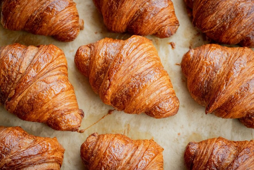 A tray of croissants. 