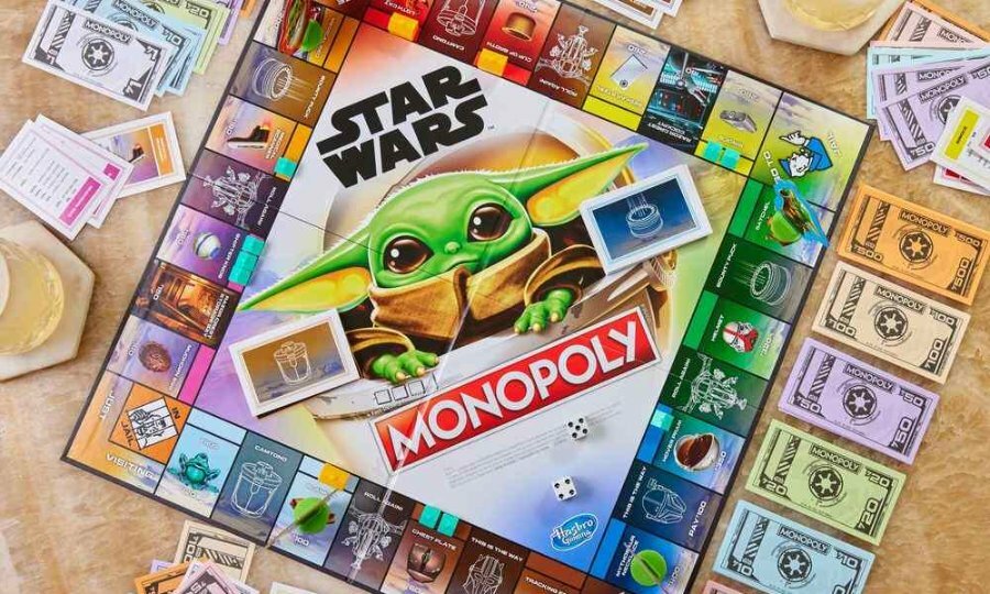 A monopoly board with an alien theme