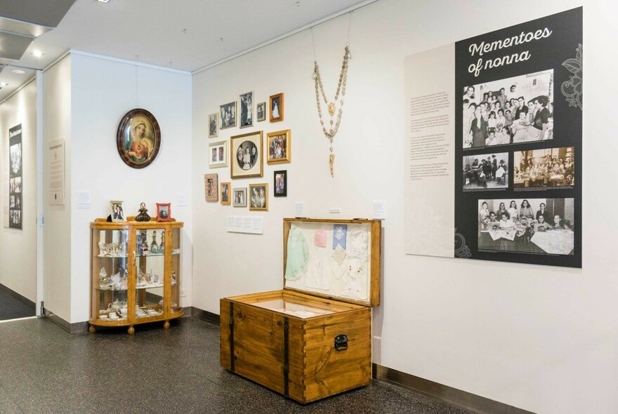Exhibits inside Museo Italiano Cultural Centre building.
