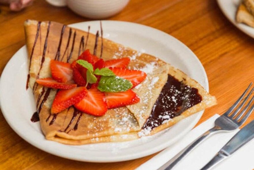 Crepes on a plate