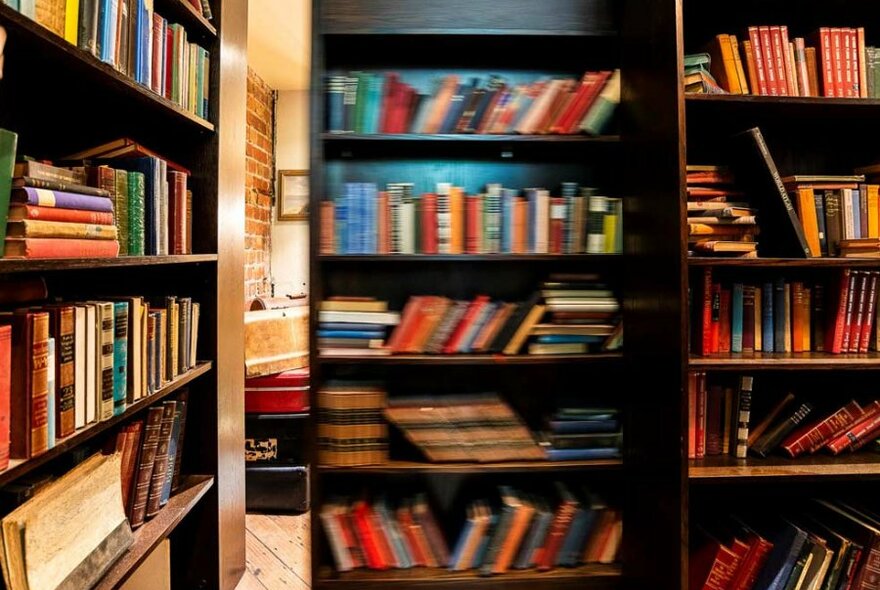 A bookshelf secret passage way