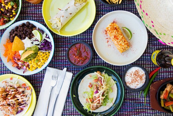 Range of Mexican dishes.