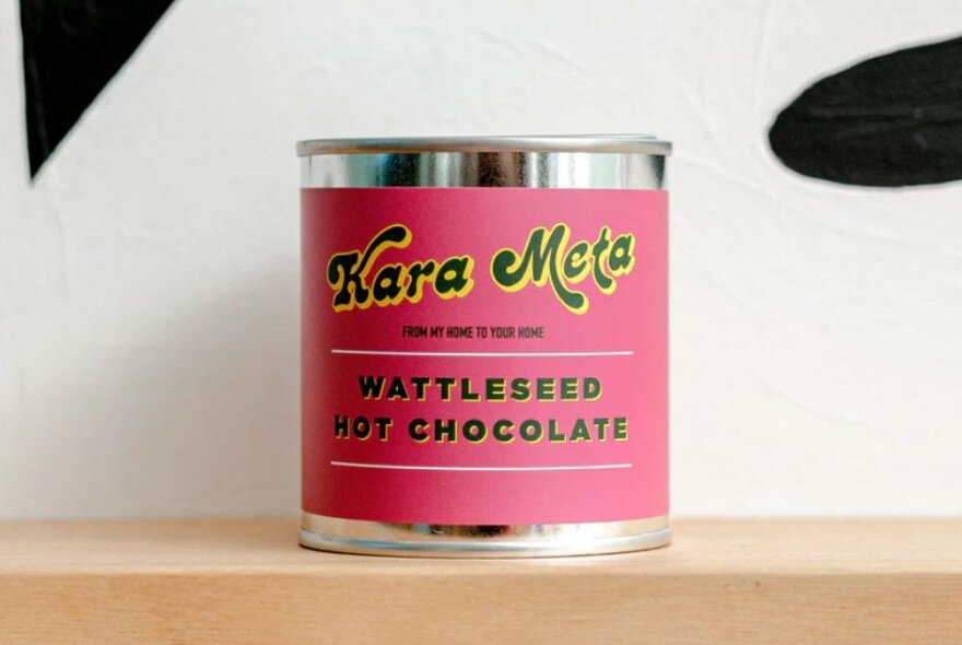 A tin of wattleseed hot chocolate