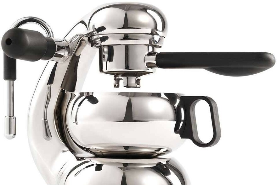 Stainless steel home espresso coffee maker for stovetop.