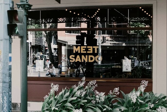 Meet Sando shop front.