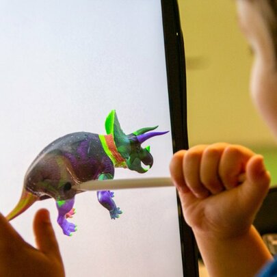Digital Art Workshop: Triceratops in Technicolour