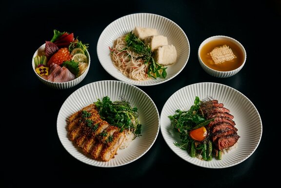 A selection of Japanese dishes. 