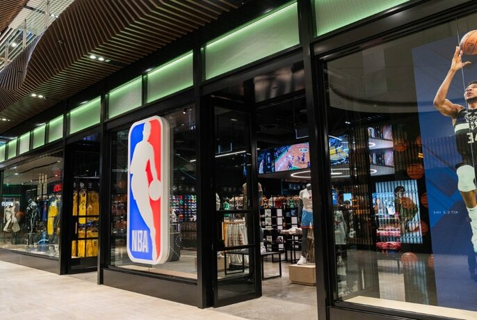 External view of NBA store.