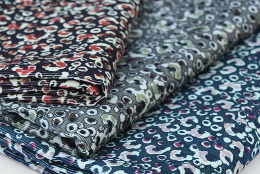 Patterned fabrics.