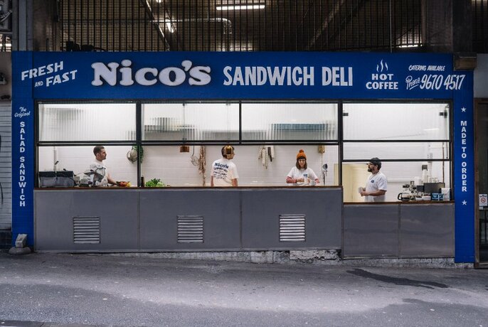 Nico's sandwich deli shopfront.
