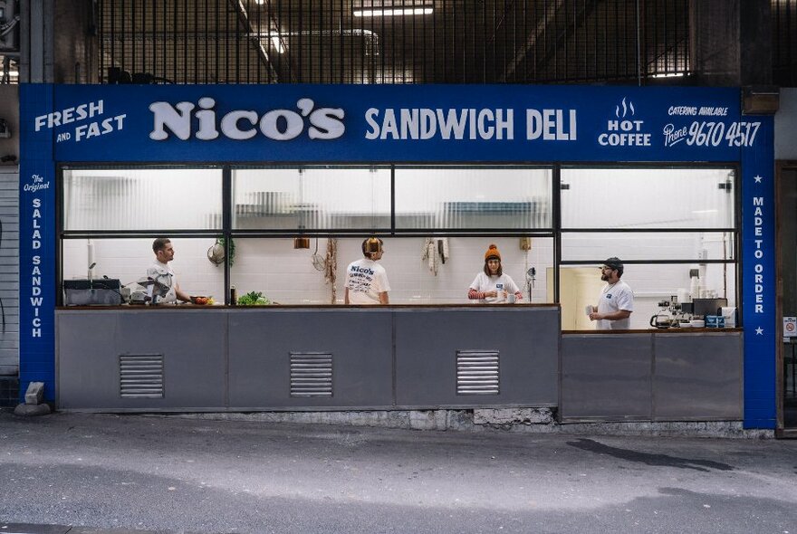Nico's sandwich deli shopfront.