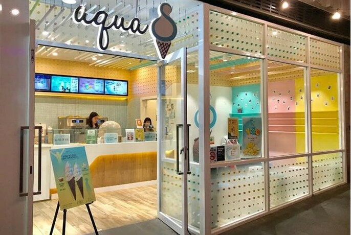Japanese-inspired ice cream shop.