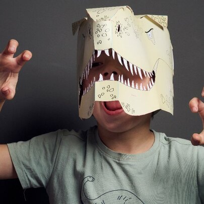 Make Your Own T. rex Masks