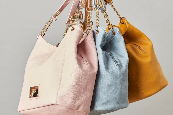 Three women's leather bags.