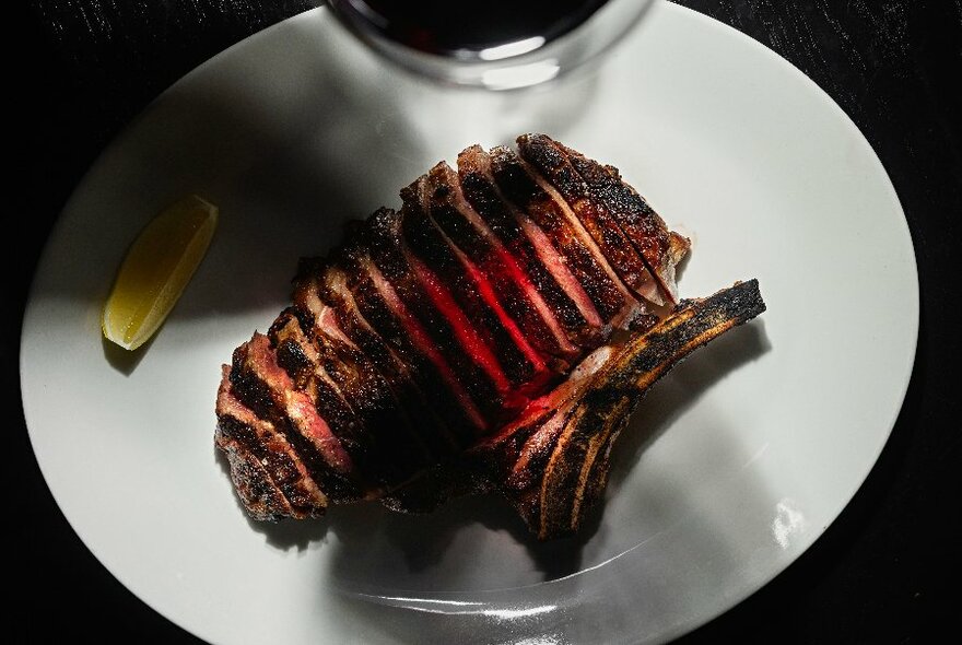Large grilled steak.
