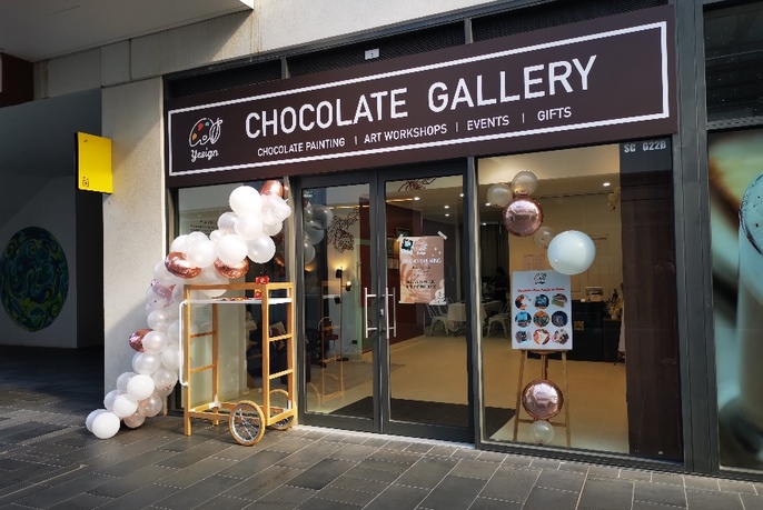 Exterior of Yesign chocolate gallery store.