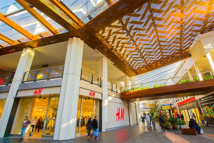 H&M store inside District Docklands shopping centre.