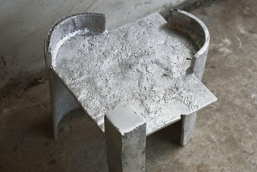 A small sculpture made from aluminium.