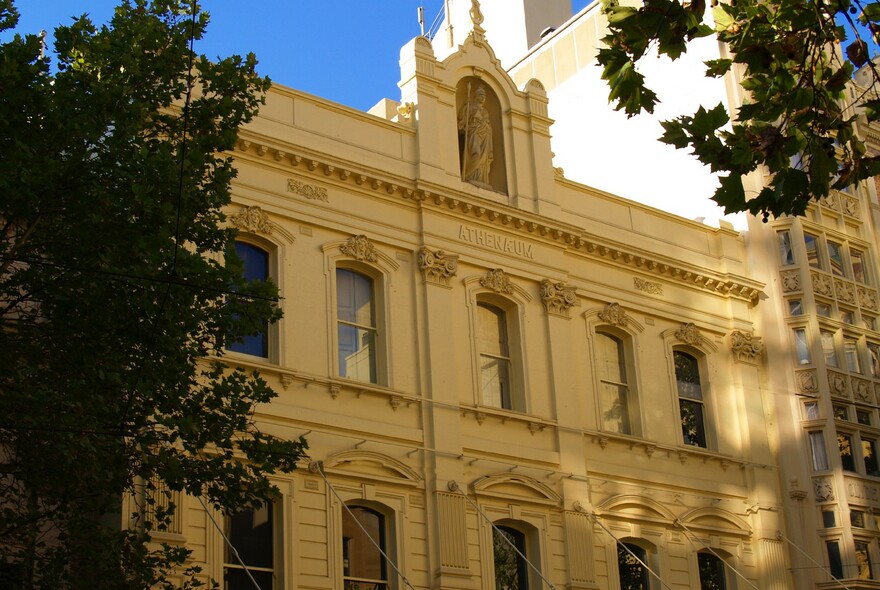 Melbourne Athenaeum Library building on Collins Street.